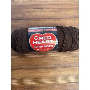 Red Heart Super Saver Yarn Color 0365 Coffee 7oz Brown
